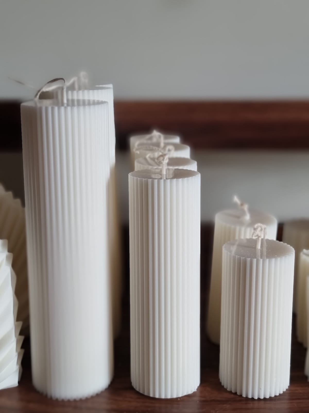 Pillar Ribbed Candle