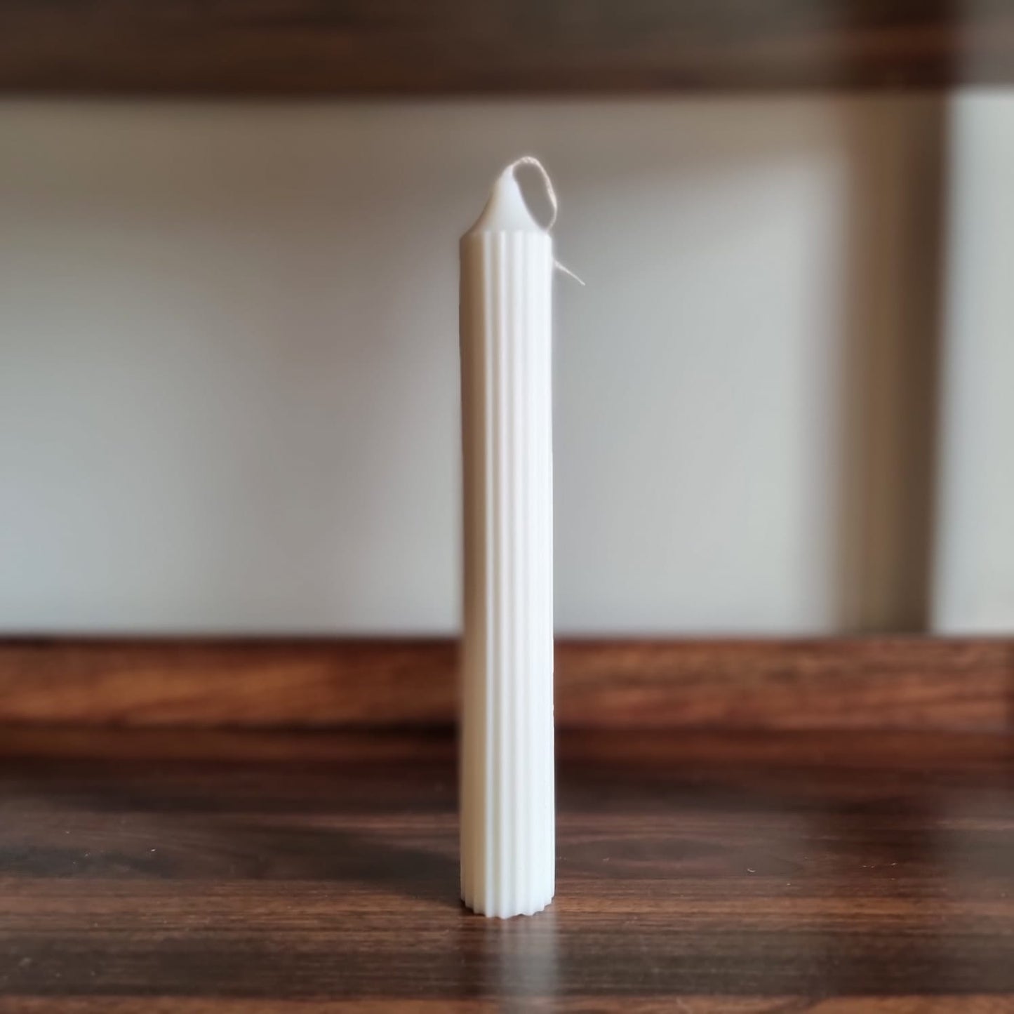 Ribbed Dinner Candle